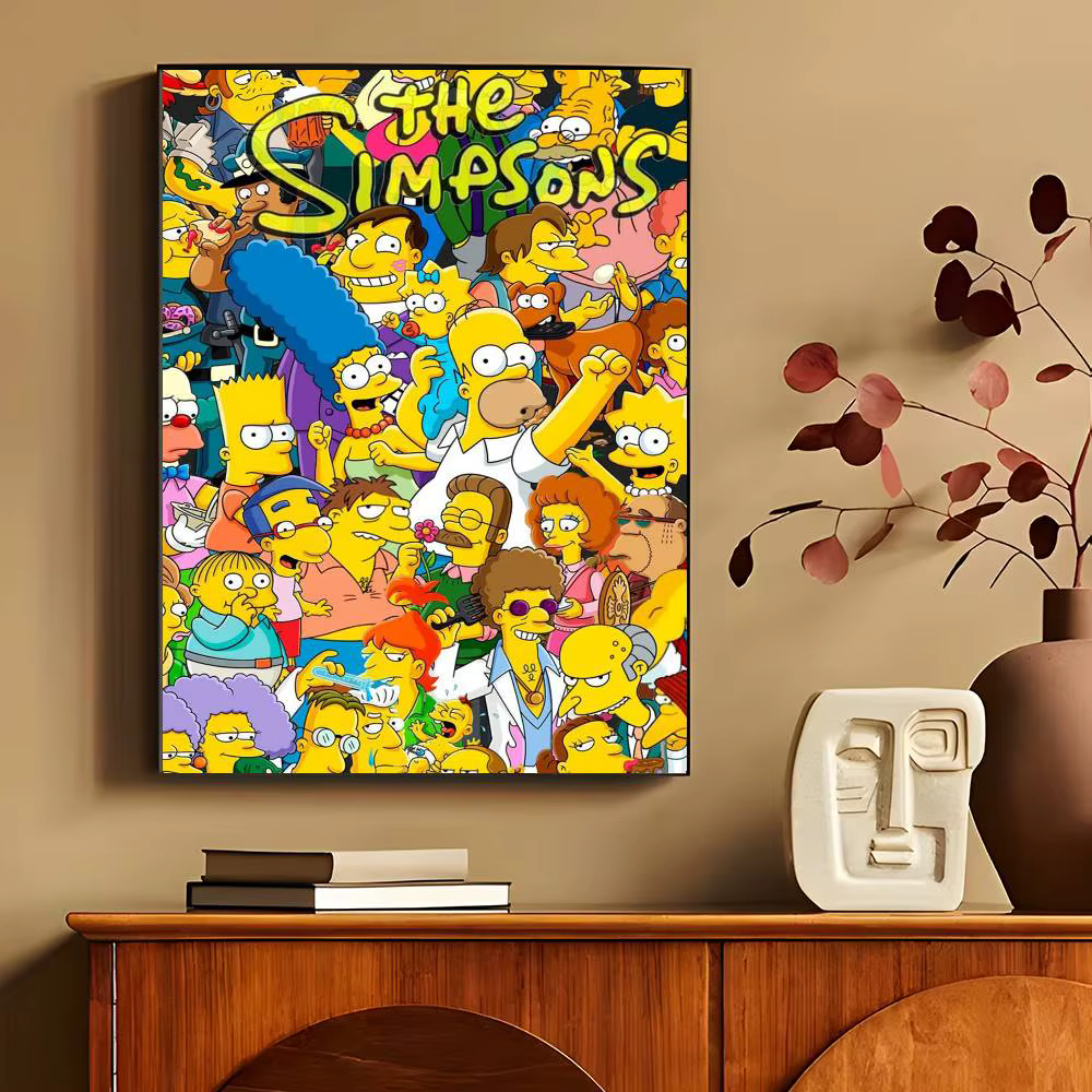 Affiches The Simpsons, impression HD, décoration murale Vintage, pour la maison, la salle d'étude, 1 pièce