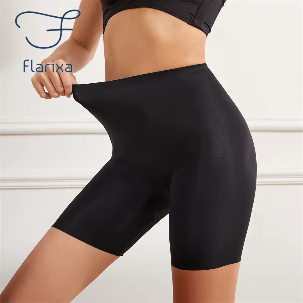 Flarixa-Culotte short taille haute sans couture pour femme