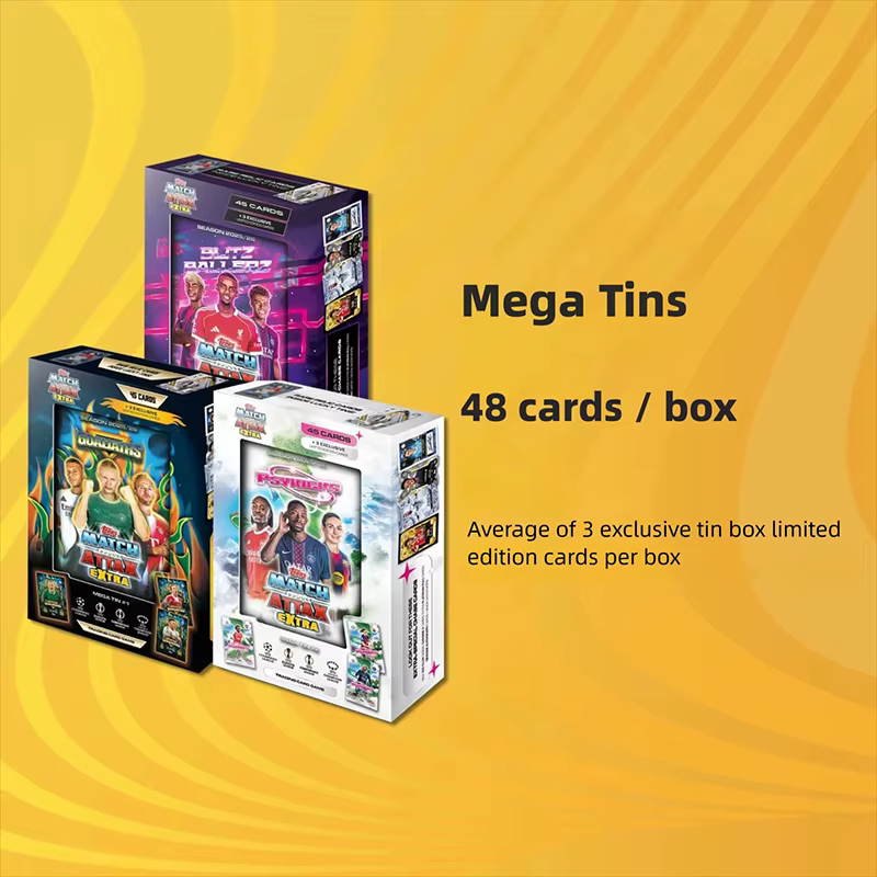 TOPPS Authentique Saison 2025/26 Topps UCL Match Attax Booster Pack Carte de Collection de Jeu Carte de Collection de Star de Football Cadeaux pour Fans
