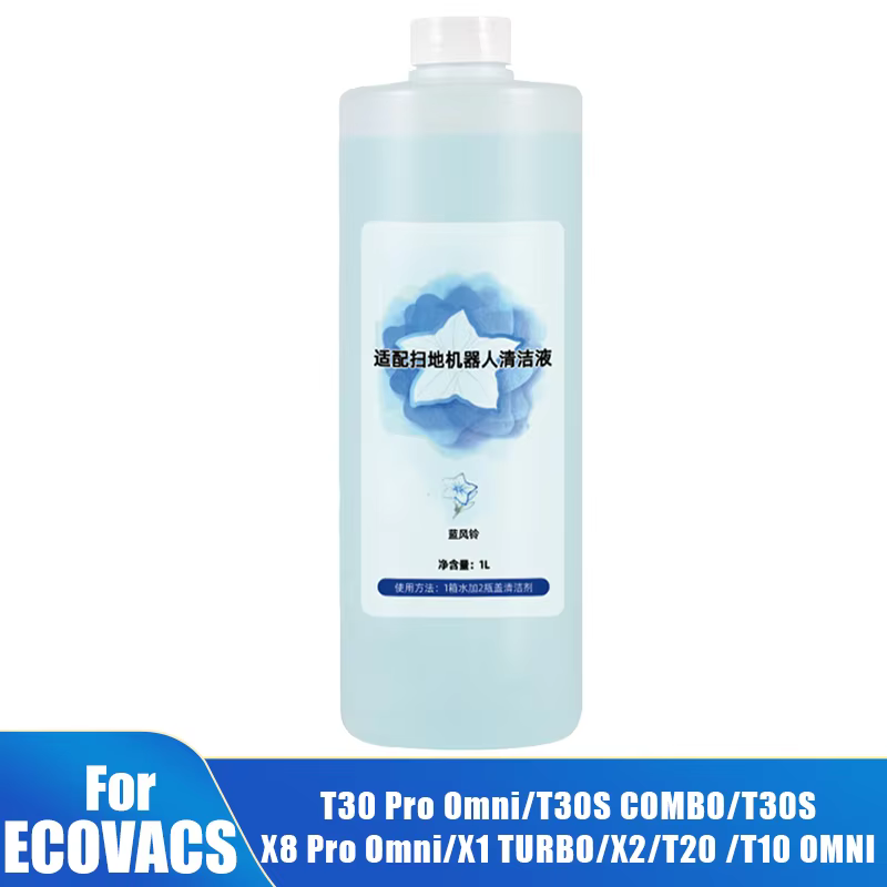 Solutions de nettoyage 1L pour aspirateur ECOVACS DEEBOT T30 Pro Omni \ T30S COMBO/T30S/X2 COMBO/X1 TURBO/X2/T20 /T10 OMNI, pièce de rechange
