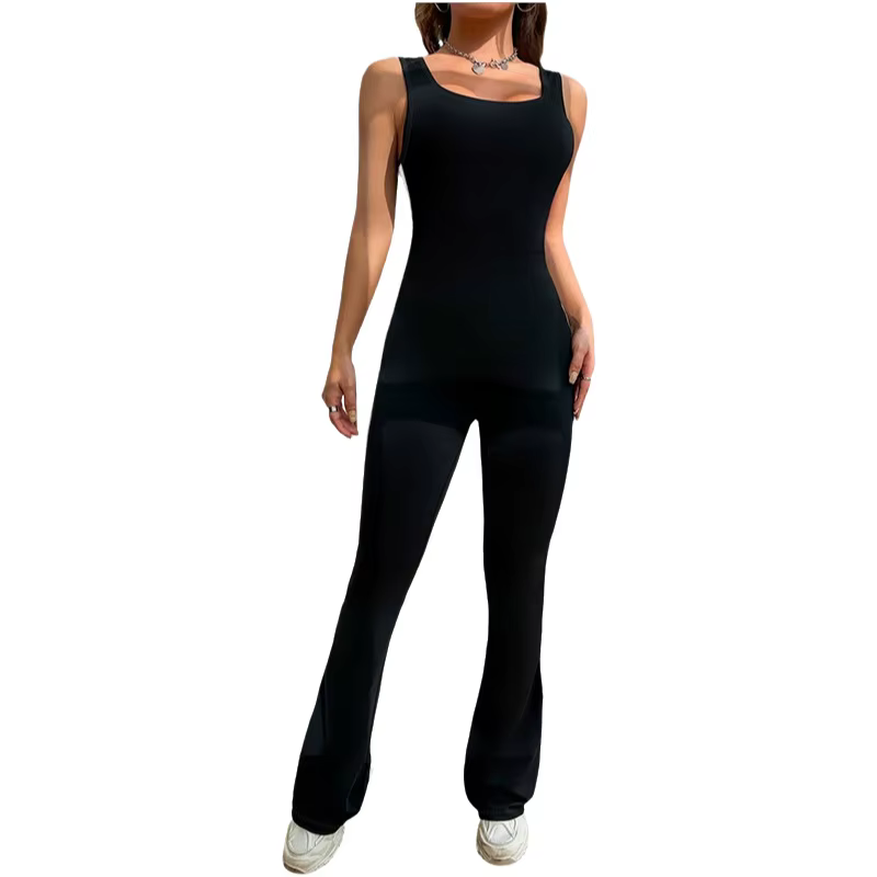 Débardeur de sport moulant élastique sculptant pour femme