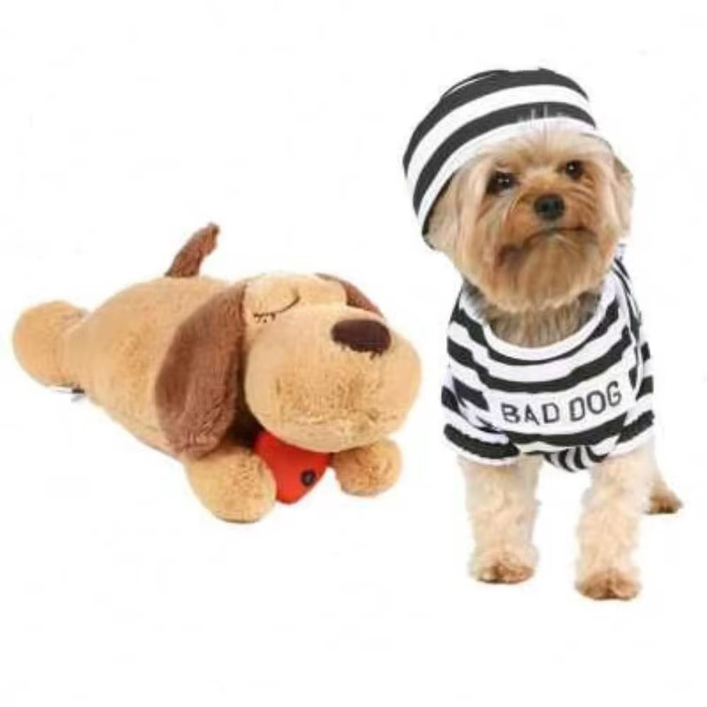 Aide au sommeil pour chien, battement de cœur, entraînement comportement, soulagement de l'anxiété, chien couché, Animal en peluche, chiot doux, cadeau d'anniversaire