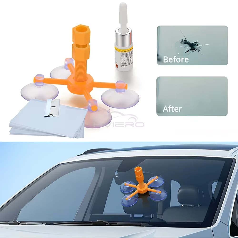 Kit de réparation de pare-brise, réparation rapide des rayures, style de voiture, verre fissuré, scellant en résine, bricolage, outil de polissage d'écran de fenêtre automobile
