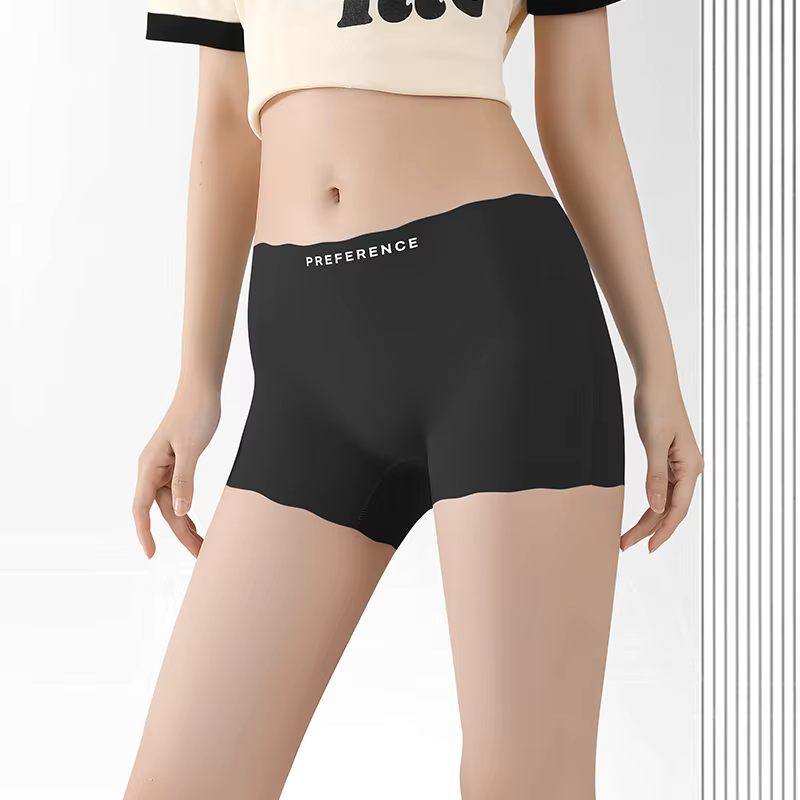 Short d'été pour femmes, culotte sous la jupe, pantalon court de sécurité en soie glacée, sous-vêtements de protection à volants, grande taille