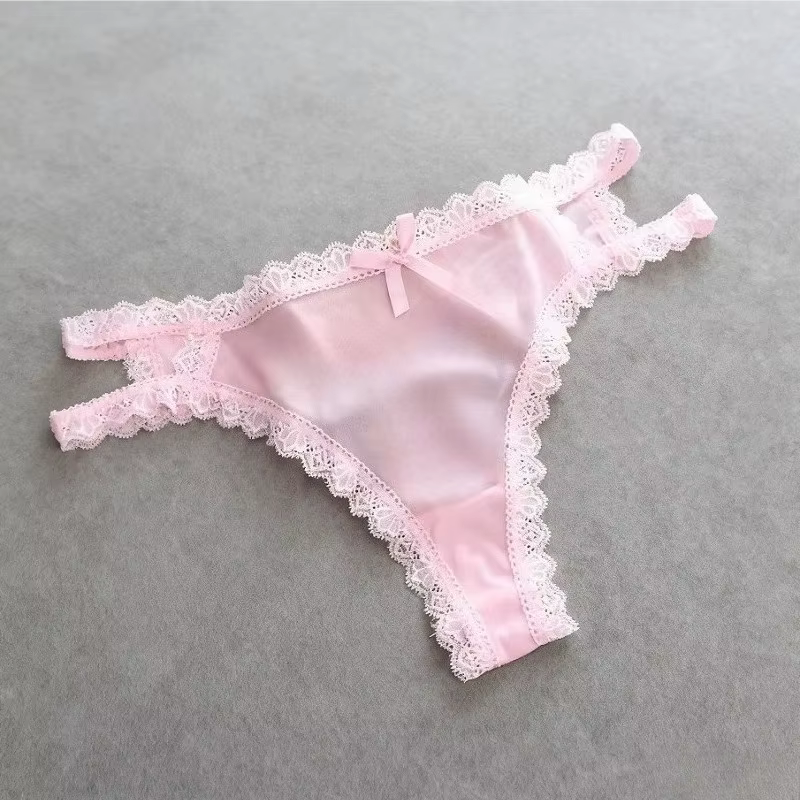 Culotte fine d'été Sexy ajourée en dentelle pour femmes, sous-vêtements sans couture, taille basse, Lingerie, string, respirant, confortable, slip pour dames