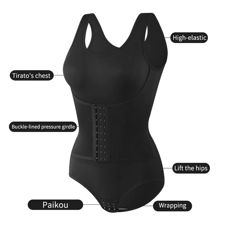 Body Shapewear Double boutonnage ventre contrôle corps Shaper post-partum minceur femme taille formateur