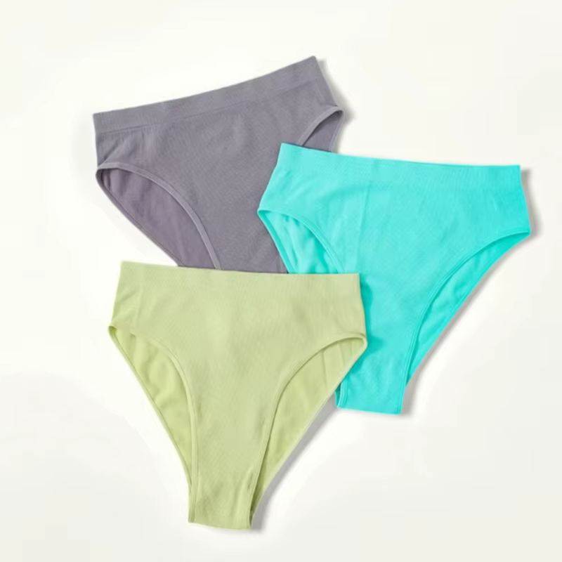 1Pc taille haute culottes femmes slips sans couture coupe