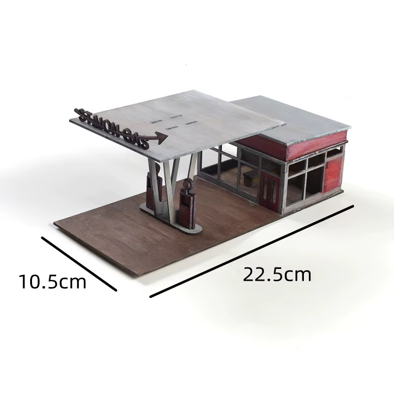 Bâtiments en bois à assembler 1/72, salle de commandement de la Seconde Guerre mondiale, barricades, ponts, entrepôt, gare, puzzle, jouets faits à la main pour modèles de scène