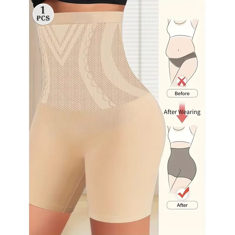 1 pièce Culotte sans couture taille haute pour femme