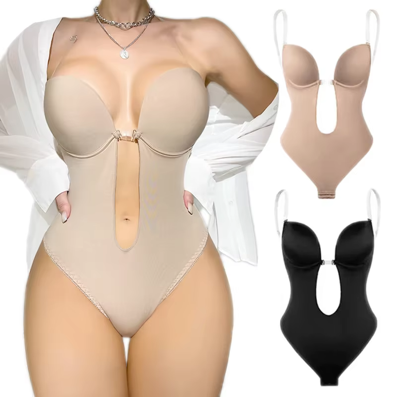 Femmes corps complet Shaper soutien-gorge dos nu Body string Invisible Shapers ventre contrôle Shapewear ceintures gaine sous-vêtements amincissants