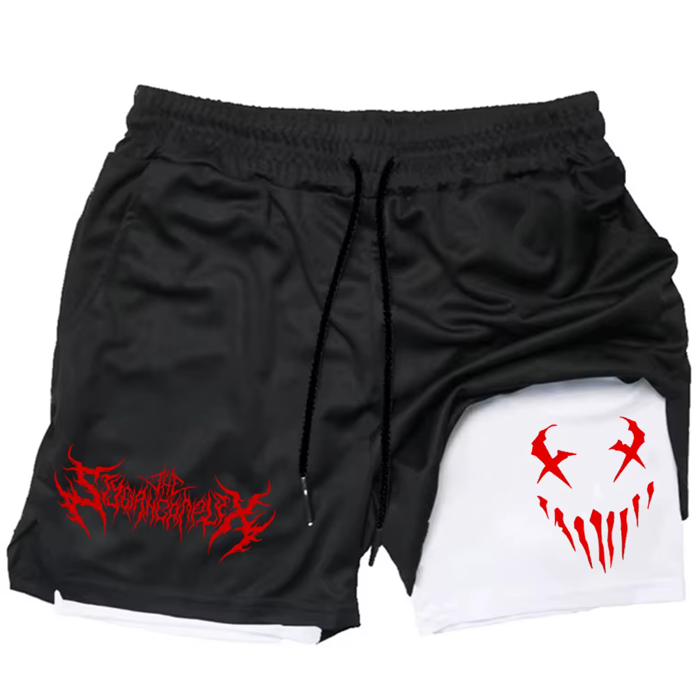 Fury hommes Shorts de course 2 en 1 Double pont Sport Shorts vêtements de Sport Gym Fitness pantalon court entraînement Jogging bas vêtements pour hommes