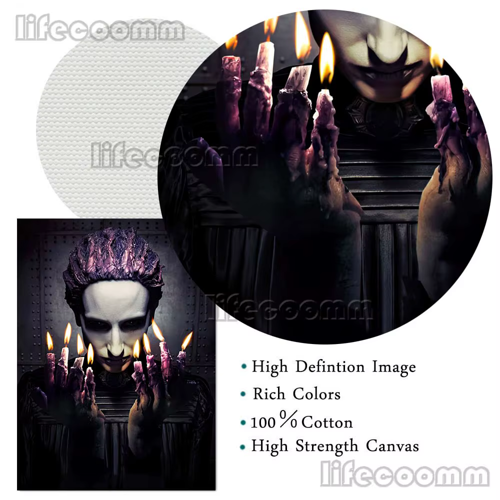 Apocalypse histoire d'horreur abstraite mur Art toile peinture bougie mystérieuse effrayante bougie homme Art affiche impression décoration de la maison