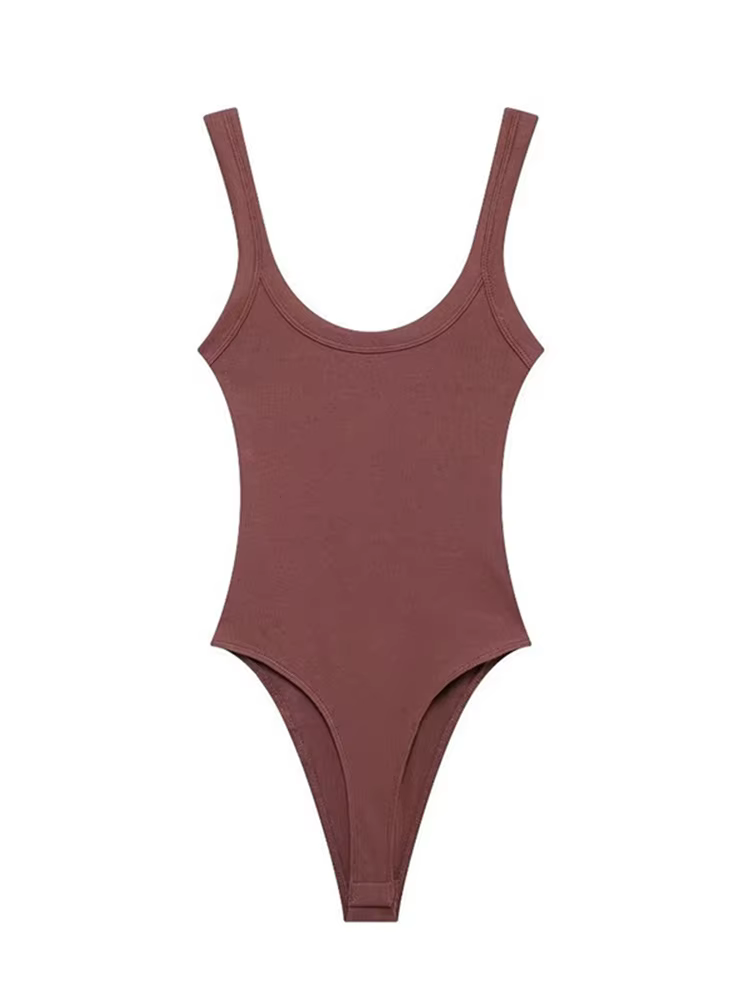 Body côtelé slim pour femmes