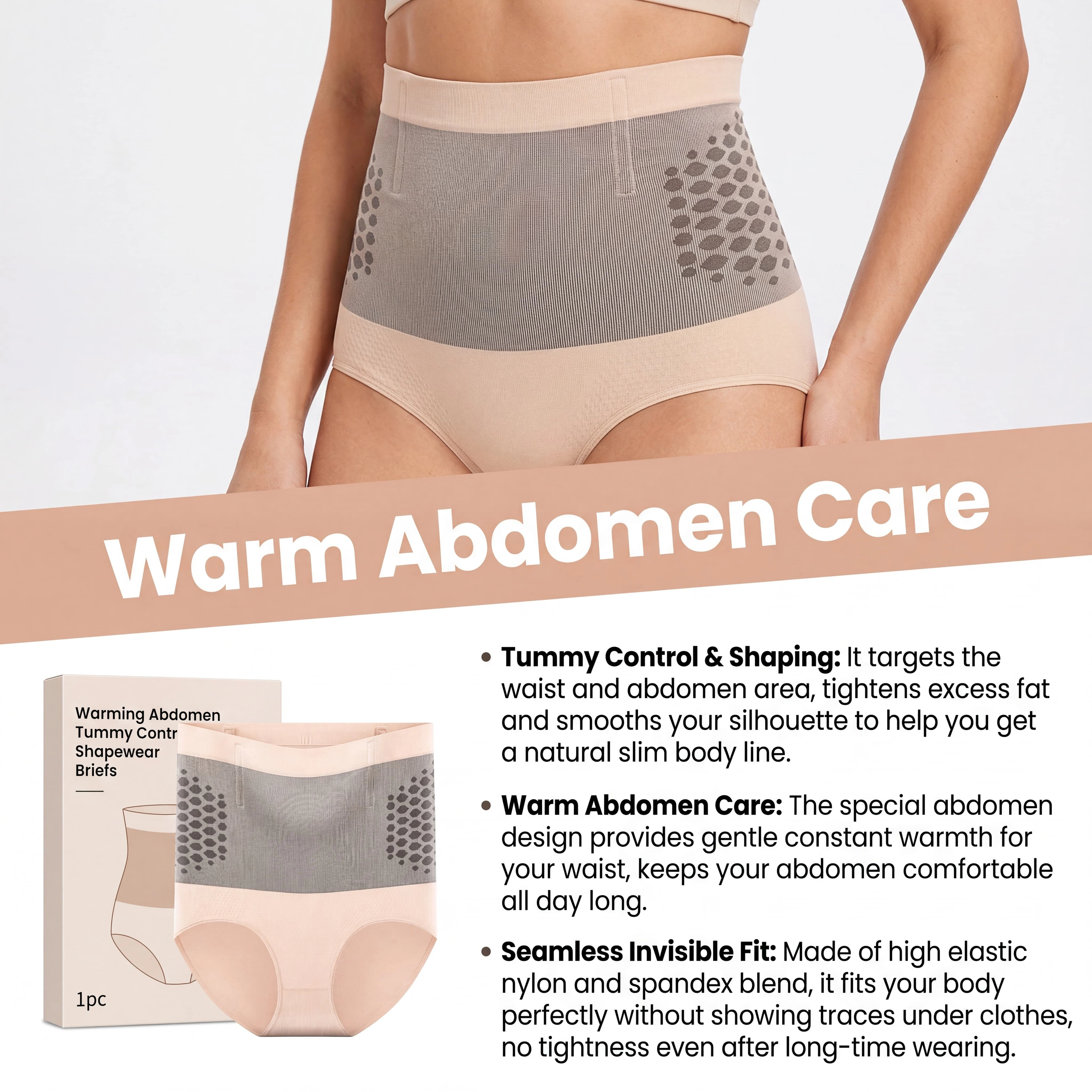 Culotte gainante taille haute sans couture pour femme