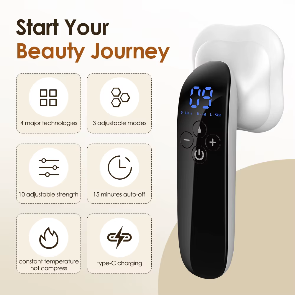 Appareil électrique amincissant pour le corps, 3 modes, 10 niveaux, machine brûle-graisses, éliminateur de graisse corporelle à lumière rouge pour le ventre, les jambes et les bras