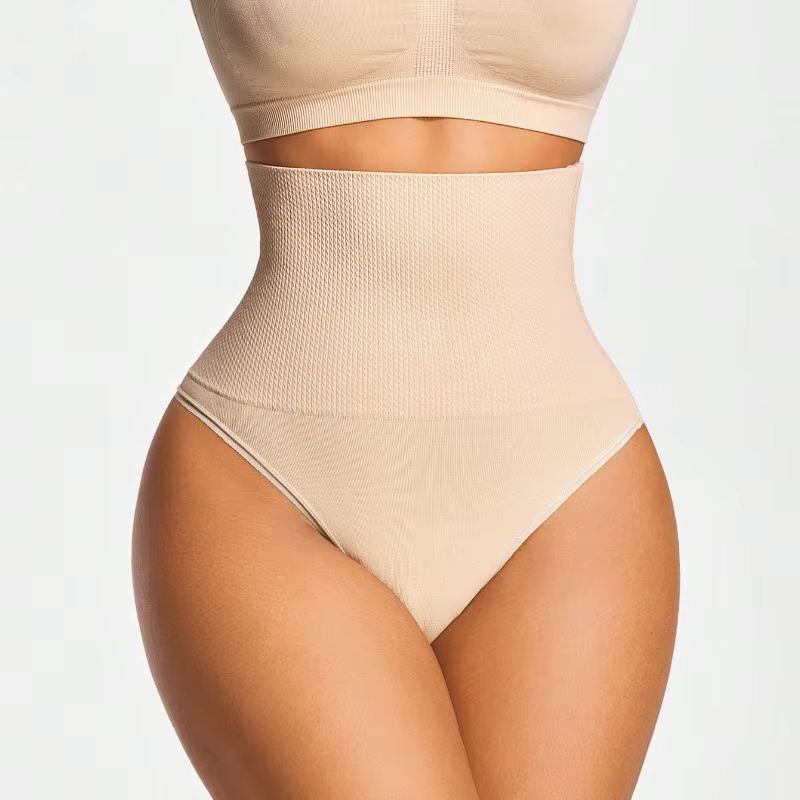 Culotte gainante taille haute amincissante effet ventre plat avec crochets