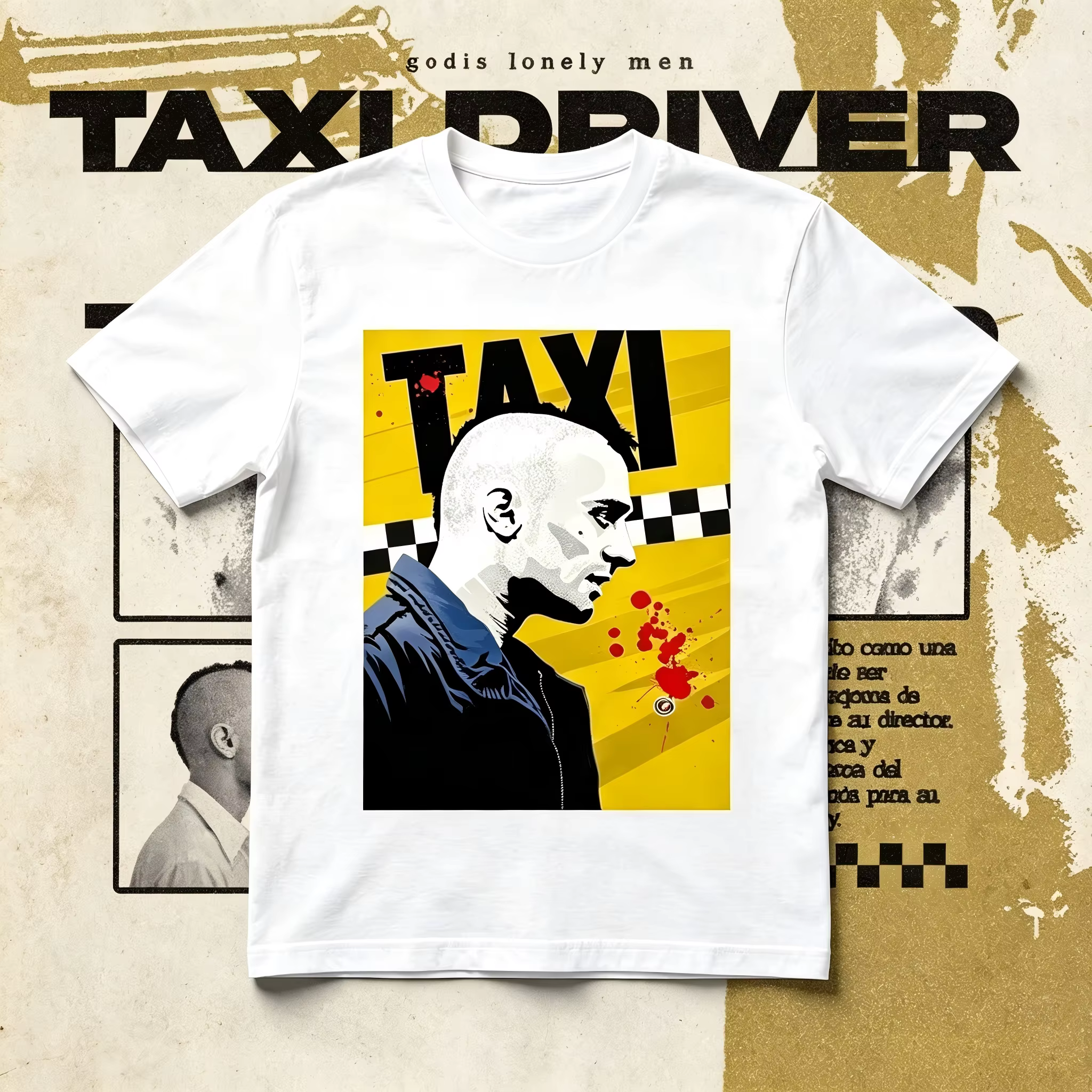 T-shirts classiques Taxi Driver, style streetwear, punk rock, hip hop, pour hommes et femmes, décontractés, à manches courtes, col rond, unisexe, hauts tendance