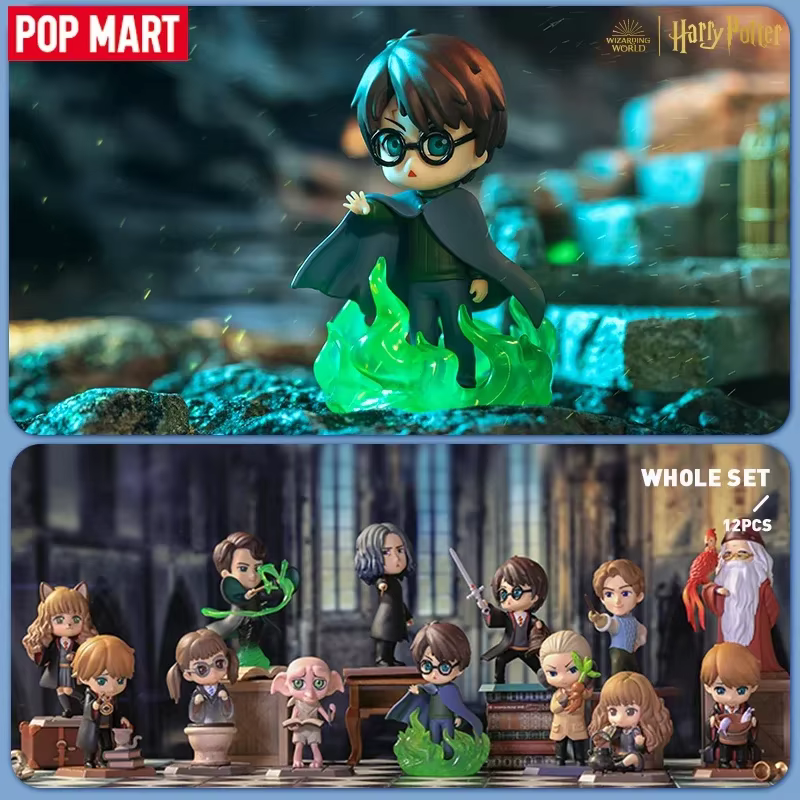 POP MART Harry Potter et la chambre des secrets série boîte aveugle devinez sac jouets originaux poupée mignon Anime Figure ornements cadeau