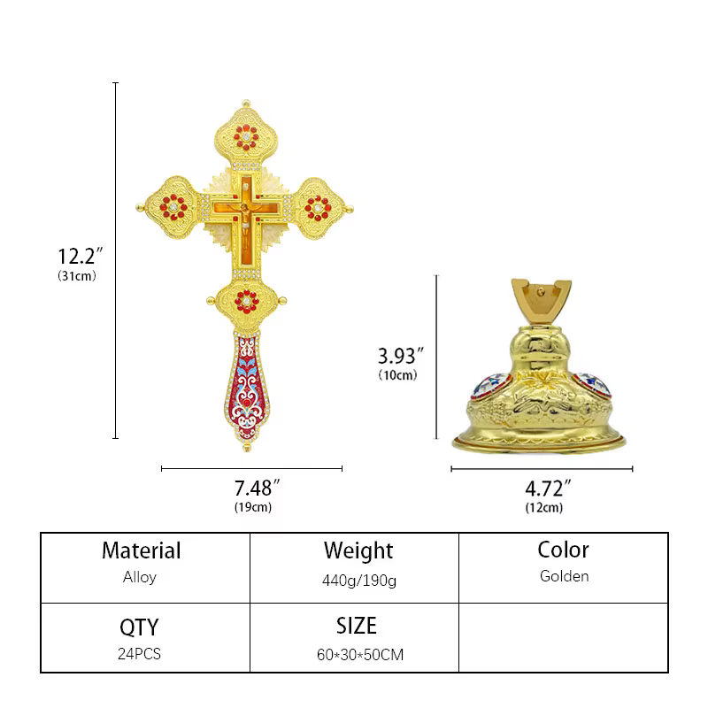 Croix de Jésus pour la décoration de l'église, croix de bénédiction, croix orthodoxe grecque, décoration d'église