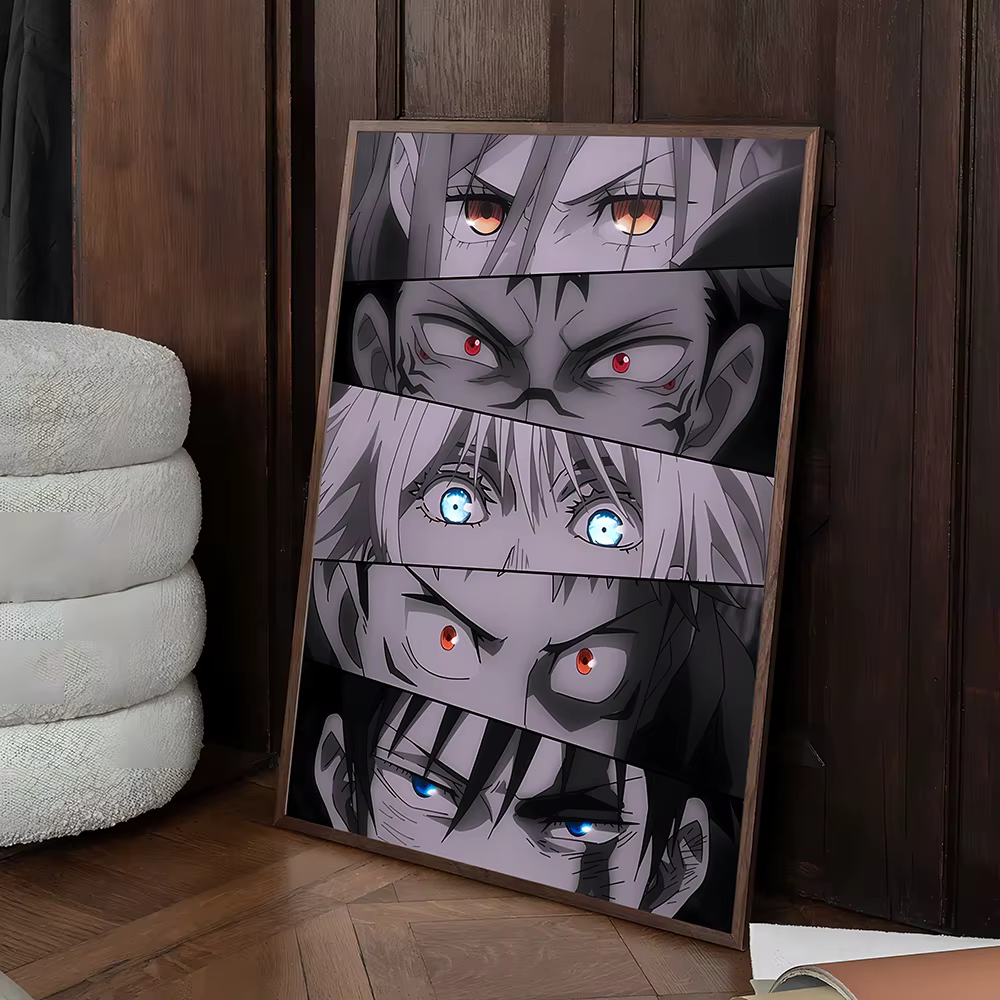 Affiche imprimée Anime Jujutsu Kaisen, Itadori Yuji Fushiguro Megumi ‌   Sukuna Collage toile peinture décor à la maison affiche Fans cadeaux