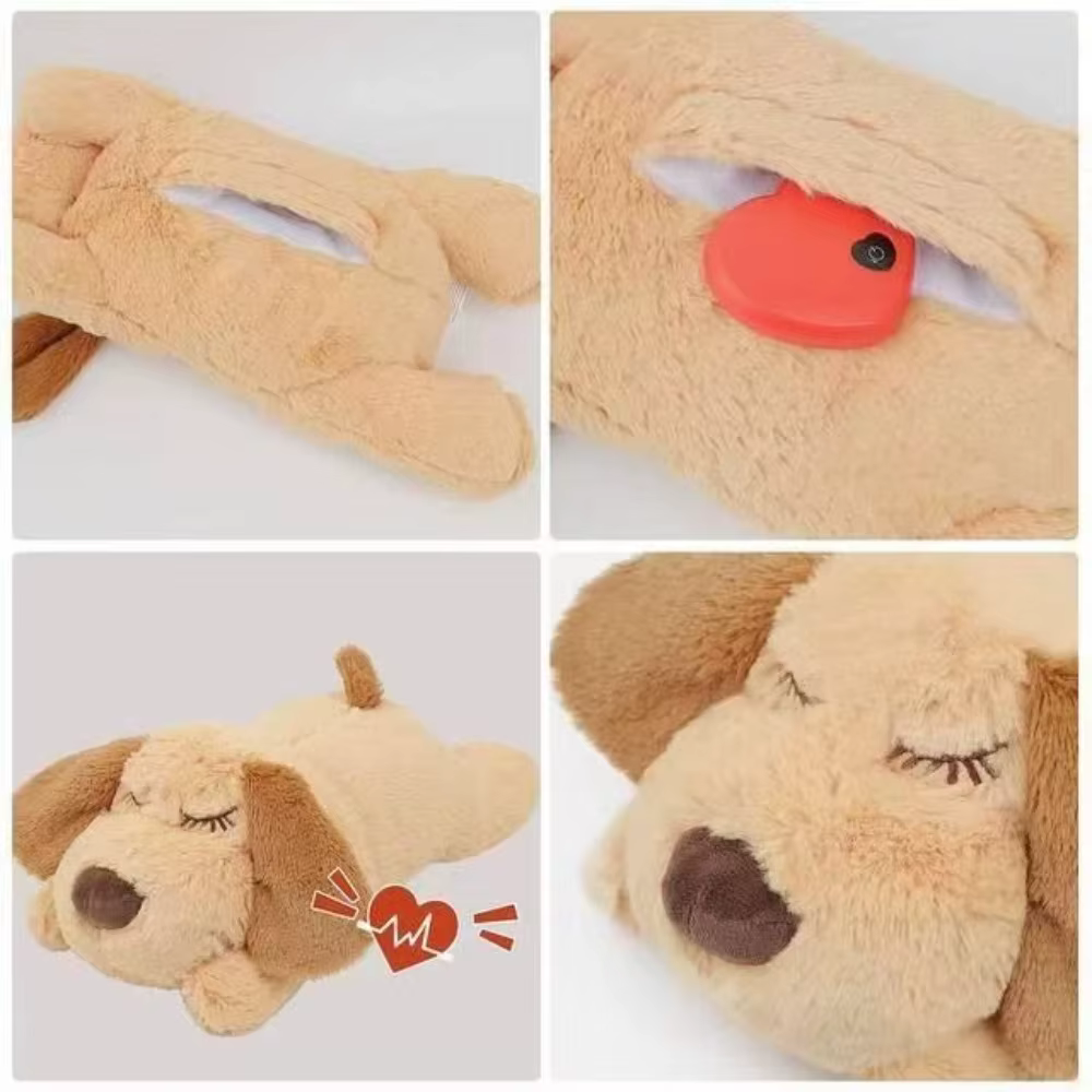 Aide au sommeil confortable pour chien, battement de cœur, entraînement comportement, soulagement de l'anxiété, chien couché, Fidget, Animal en peluche doux, décor de chambre de chiot
