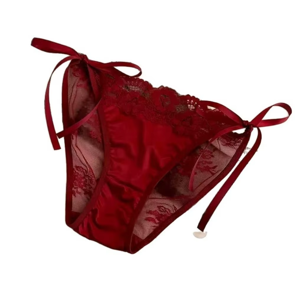 Culottes transparentes en dentelle sans couture à motif floral