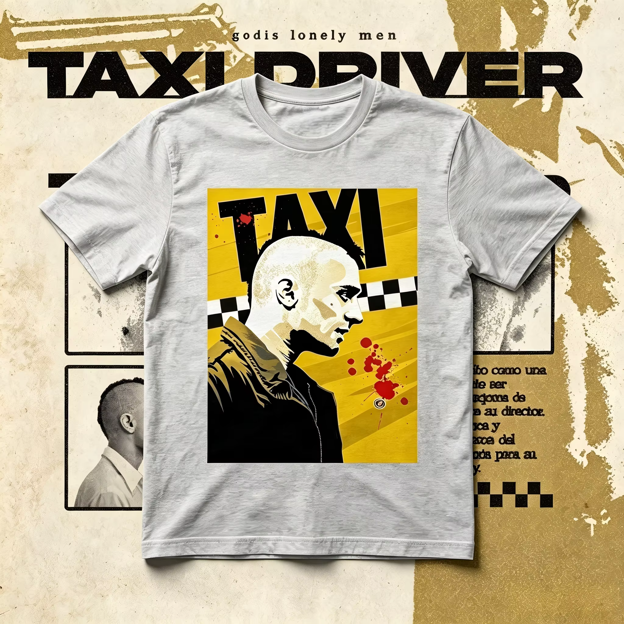 T-shirts classiques Taxi Driver, style streetwear, punk rock, hip hop, pour hommes et femmes, décontractés, à manches courtes, col rond, unisexe, hauts tendance