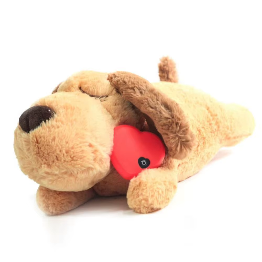 Aide au sommeil mignon pour chien, battement de cœur, soulagement de l'anxiété, entraînement comportement couché, Animal en peluche doux, décor de chambre de chiot