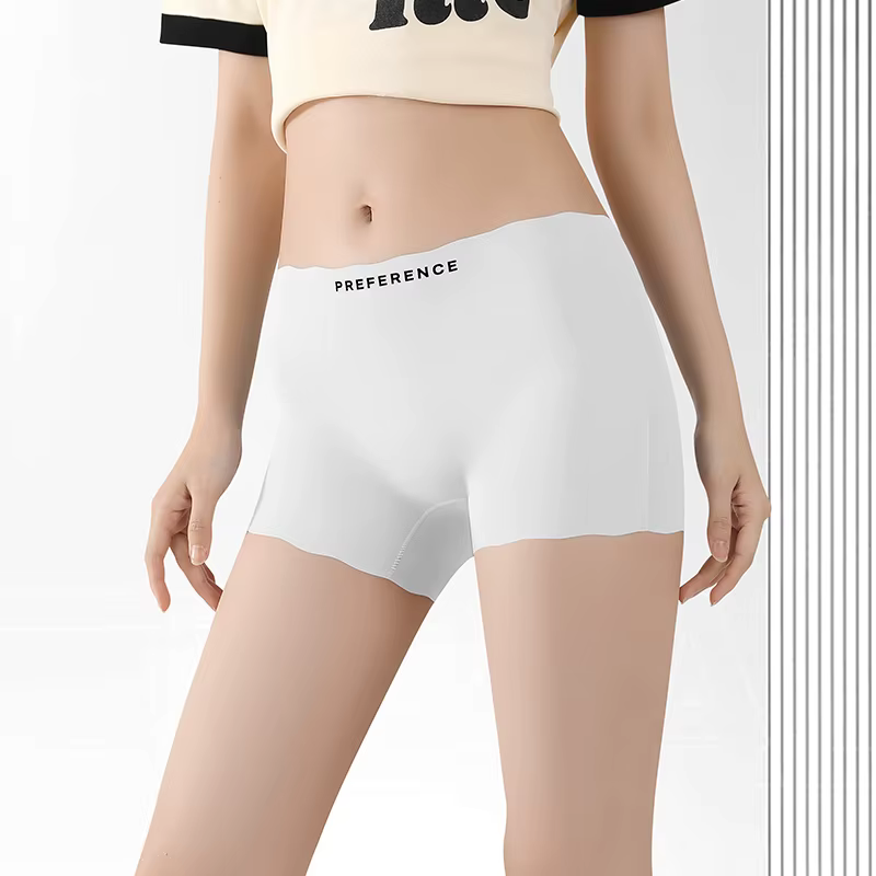 Short d'été pour femmes, culotte sous la jupe, pantalon court de sécurité en soie glacée, sous-vêtements de protection à volants, grande taille