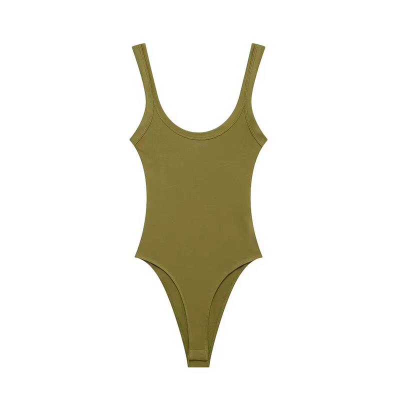 Body côtelé slim pour femmes
