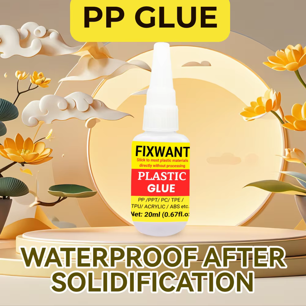 FIXWANT PPGlue Polypropylène/PPT/PC Polycarbonate/TPE/TPU/ACRÉLIQUE/Adhésif ABS pour plastique sans traitement