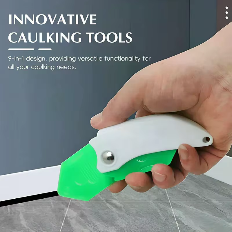 Grattoir à colle multifonction neuf en 1, coupe-colle pour verre, applicateur de scellage, grattoir pour l'élimination des bords des coulis des carreaux et des fenêtres