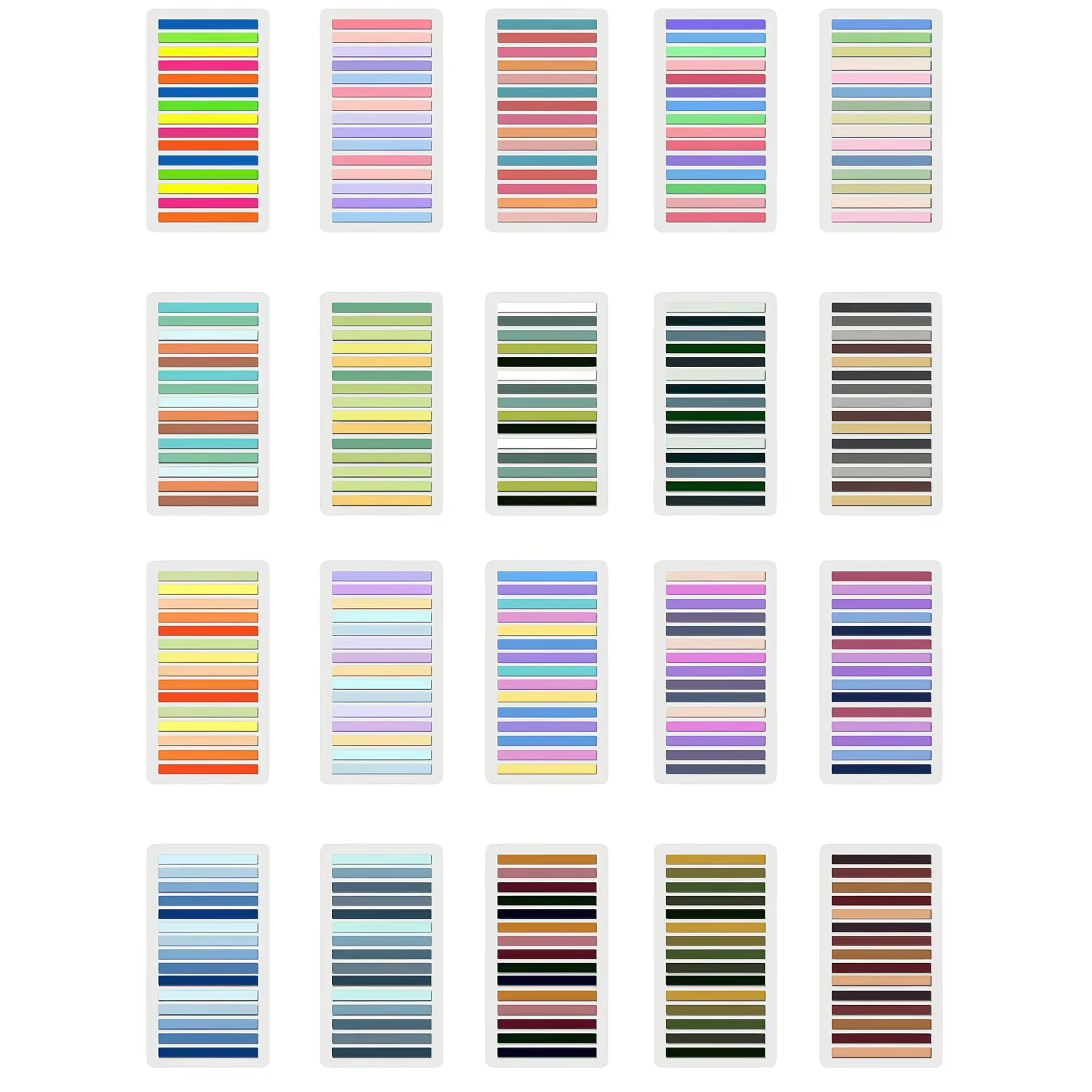 Bandes d'indexation adhésives fines multicolores, onglets de page autocollants transparents, notes adhésives esthétiques pour la lecture, l'étude et l'organisation des dossiers