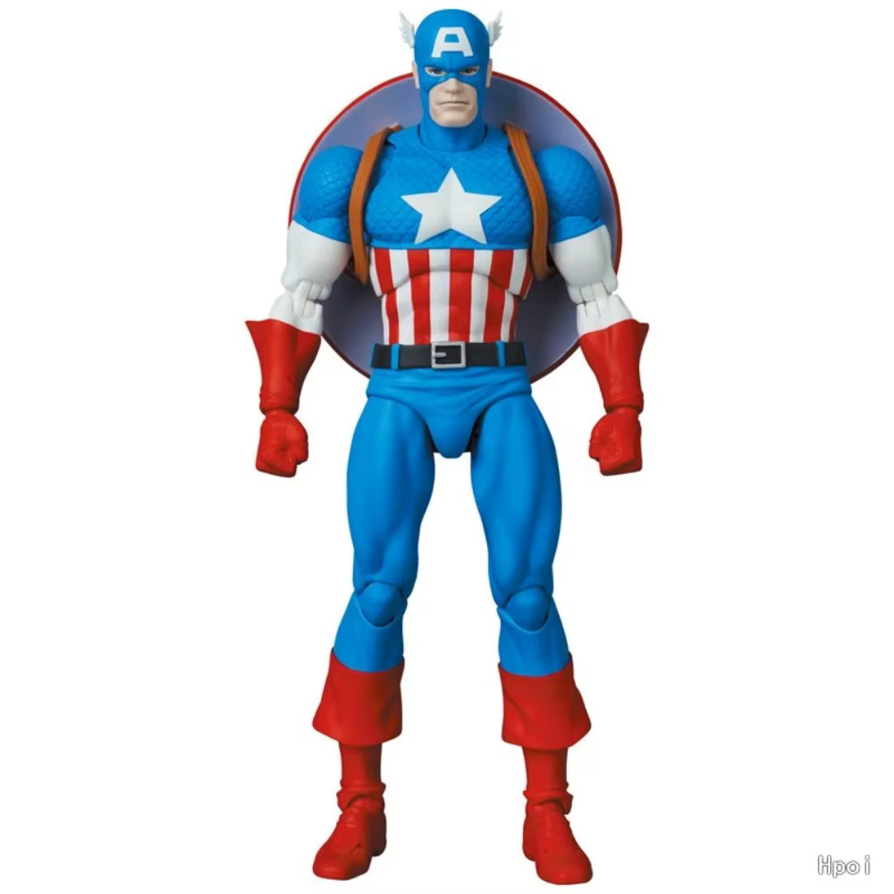 MAFEX N°217 Captain America Version BD Figurine articulée de 160 mm, modèle de collection, jouet pour les fans, cadeau