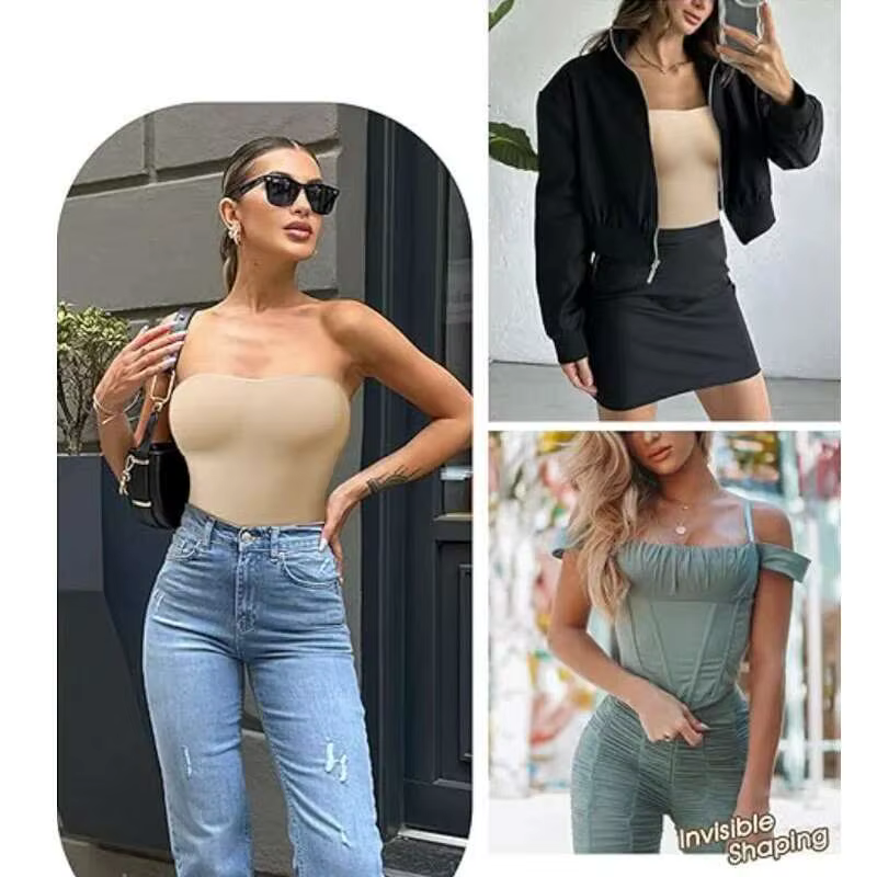 Body string sans bretelles Bustier bustiers femmes épaules dénudées sans couture Bodyshaper sculpter ventre contrôle corps Shaper Compression