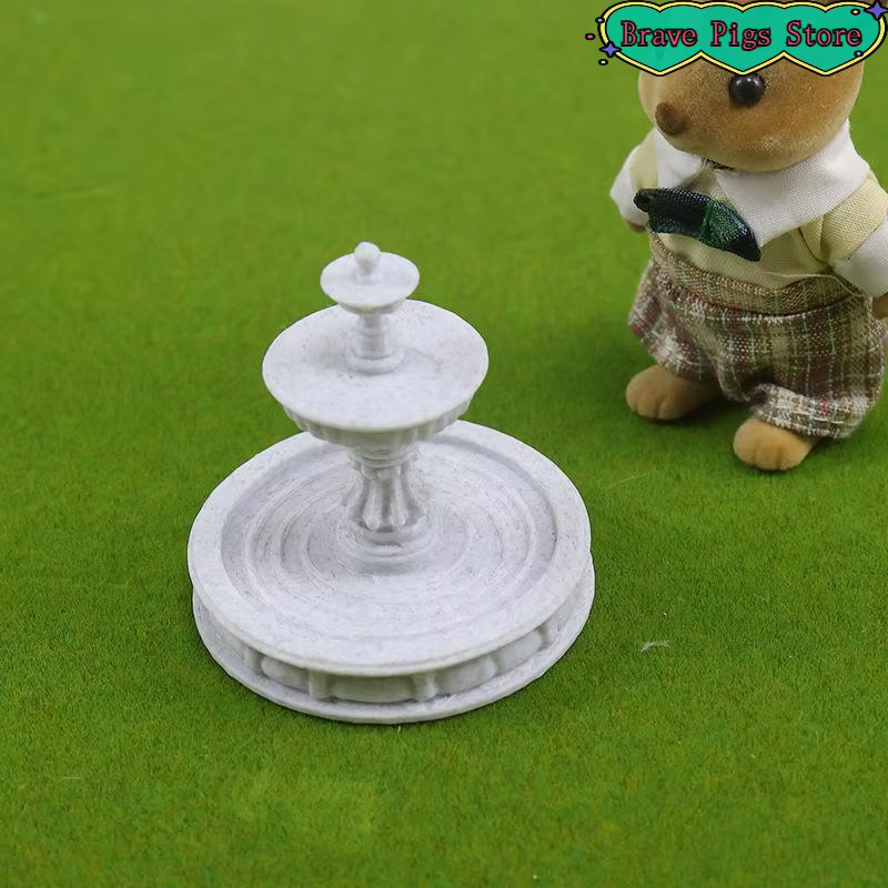 Fontaine d'extérieur européenne pour maison de poupée, 1 pièce, décor d'eau à circulation, Villa, jardin, cour, aménagement paysager, ornement d'eau cour