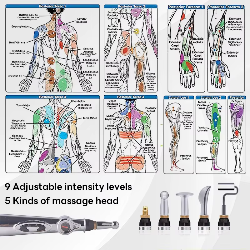 Stylo d'acupuncture électronique stylo à pointe méridien énergie stylos méridiens stylos de Massage thérapie d'acupuncture soins de santé soulagement de la douleur Laser