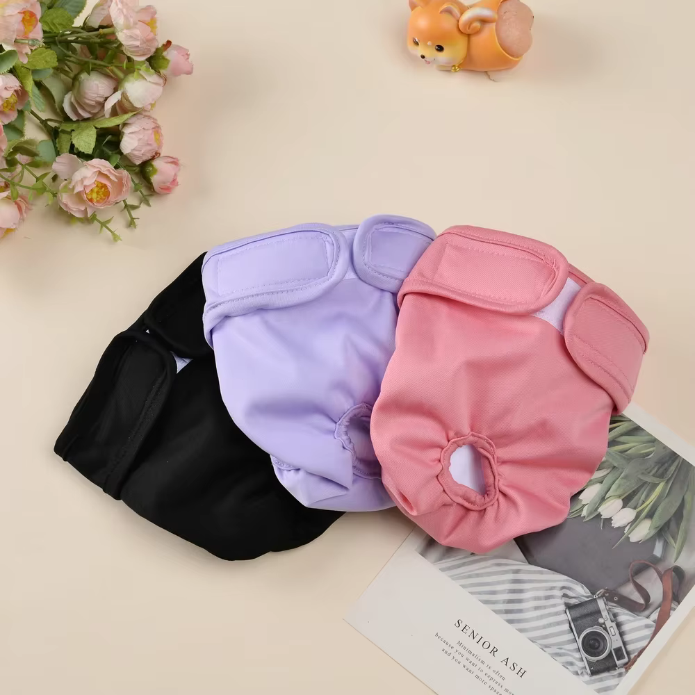 Couches lavables pour animaux de compagnie pour femmes et hommes, culottes hygiéniques respirantes et réutilisables pour chiots, sous-vêtements pour Chihuahua, pantalon court pour Menstruation