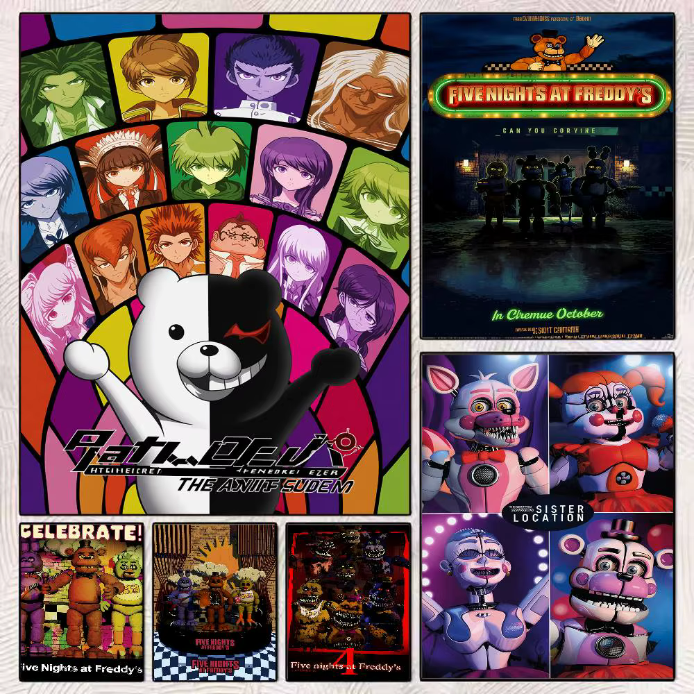 Affiche artistique Five Nights at Freddy's (FNaF) – Décoration d'intérieur, cadeau pour chambre à coucher et salon