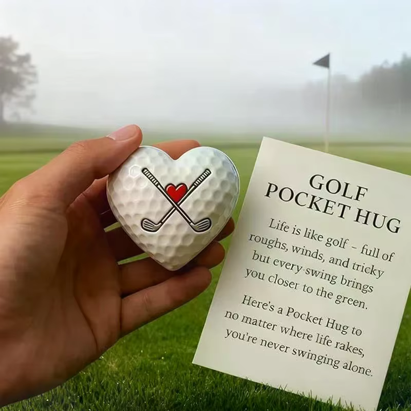 Abrasse de poche de golf, cadeau de golf inspirant avec carte de message encourageante, petit cadeau pour les amateurs de golf, cadeau de golf attentionné