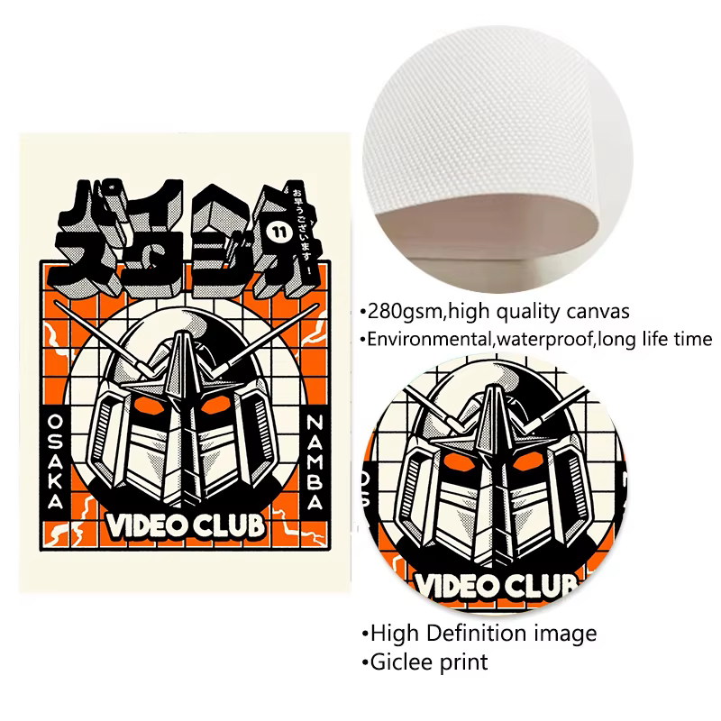 Takoyaki Oni Ramen nourriture japonaise Orange affiches et imprimés toile peinture drôle mur Art photo pour salon décor à la maison