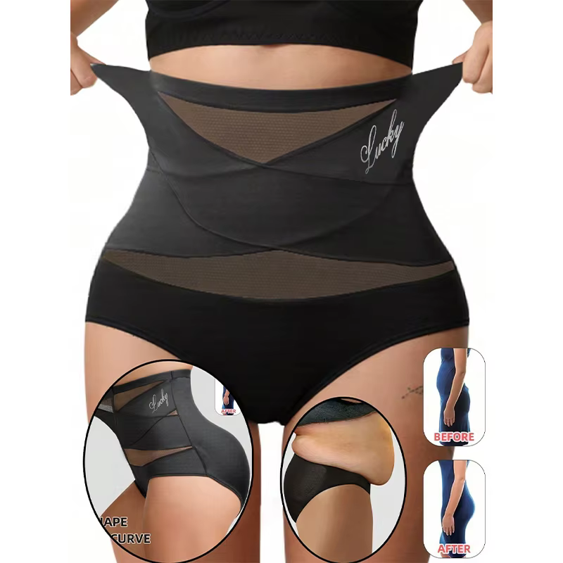 Culotte gainante taille haute grande taille post-partum confortable