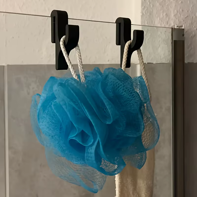 Crochet porte-serviettes de douche 3D, pour portes en verre de 8mm, cintre de salle de bain pour vêtements, serviettes, peignoirs, buanderie, dortoir, appartement