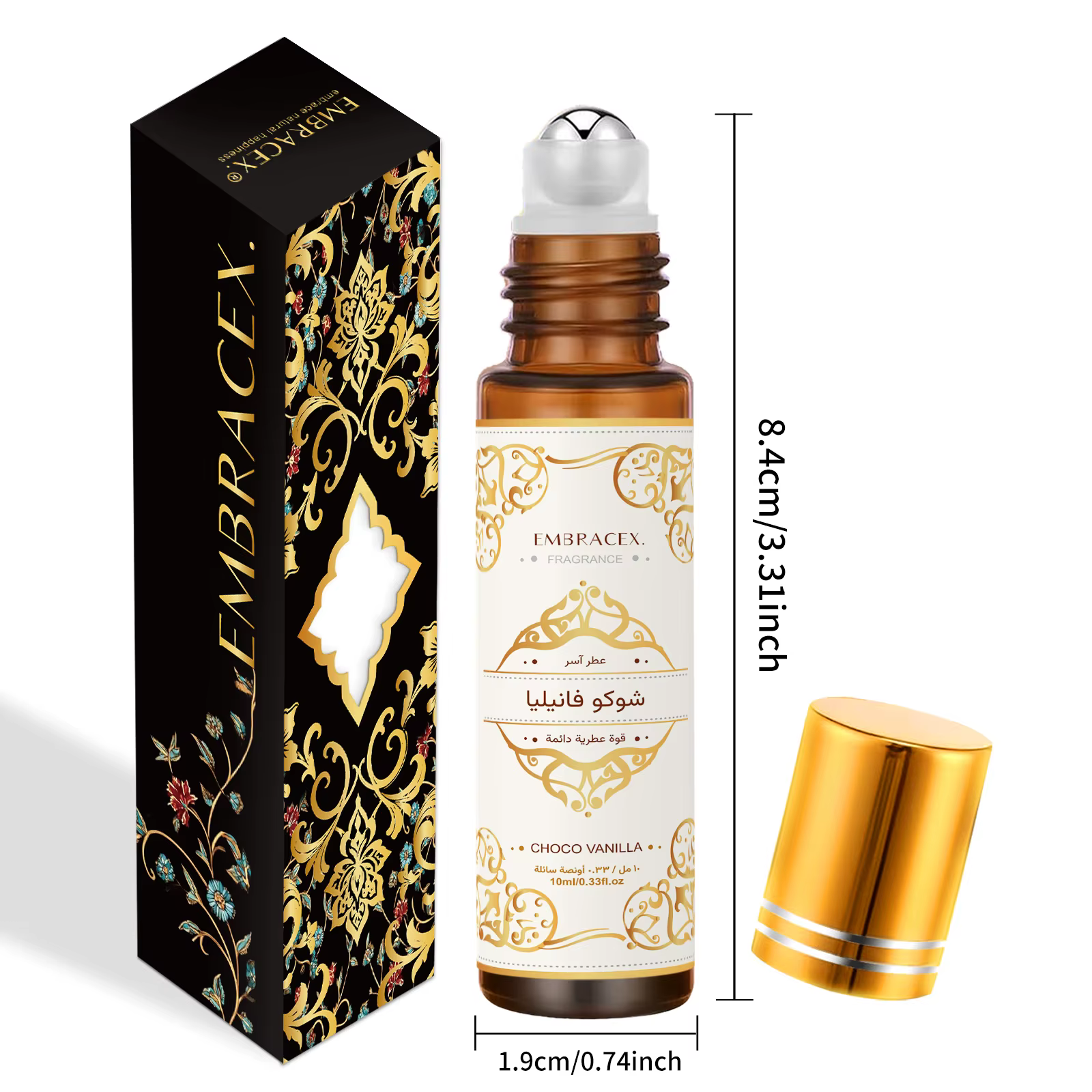 Huile essentielle Choco Vanilla Roller 10ml شوكو فانيليا Eid Al-Fitr Parfum longue durée Cadeau pour les amis