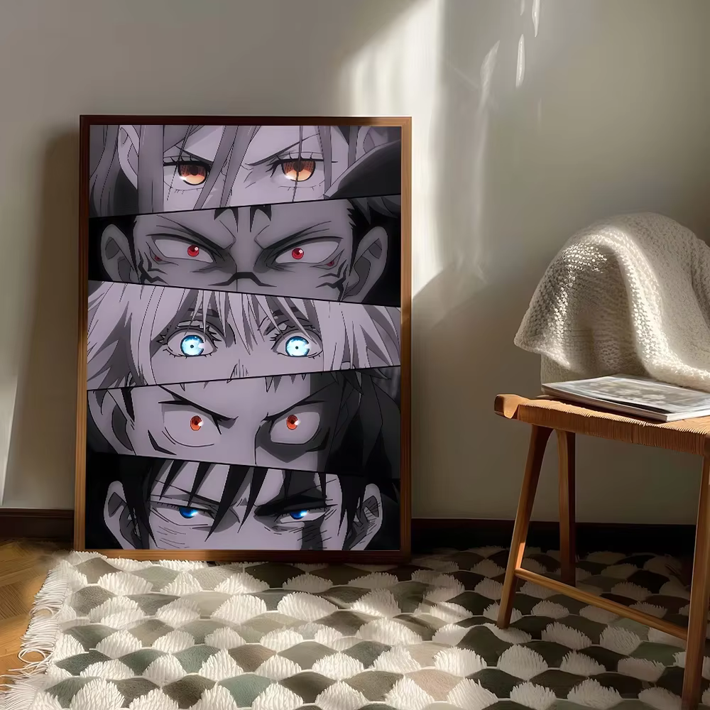 Affiche imprimée Anime Jujutsu Kaisen, Itadori Yuji Fushiguro Megumi ‌   Sukuna Collage toile peinture décor à la maison affiche Fans cadeaux