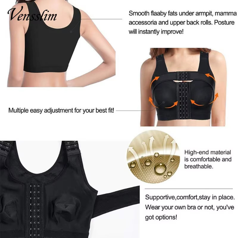 Soutien-gorge post-chirurgical à fermeture frontale pour femmes