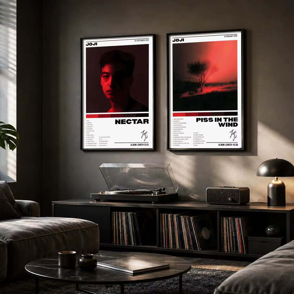 Affiche d'album de rappeur J-Joji, autocollants muraux HD, décoration murale pour la maison, le salon, la chambre à coucher, le bar, le bureau, impressions