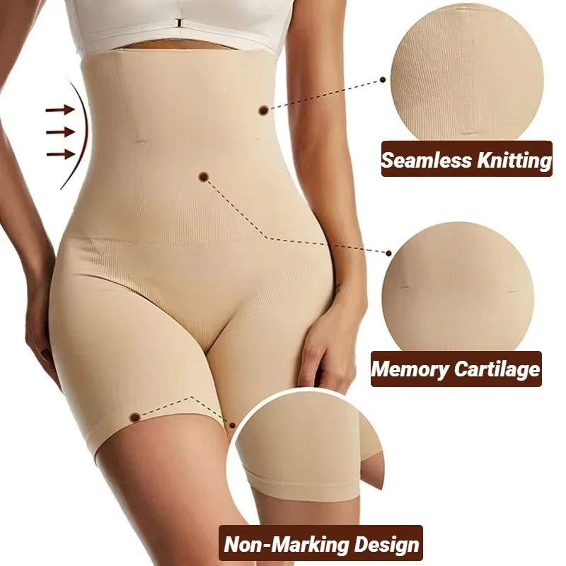 Culotte gainante sans couture taille haute pour femme