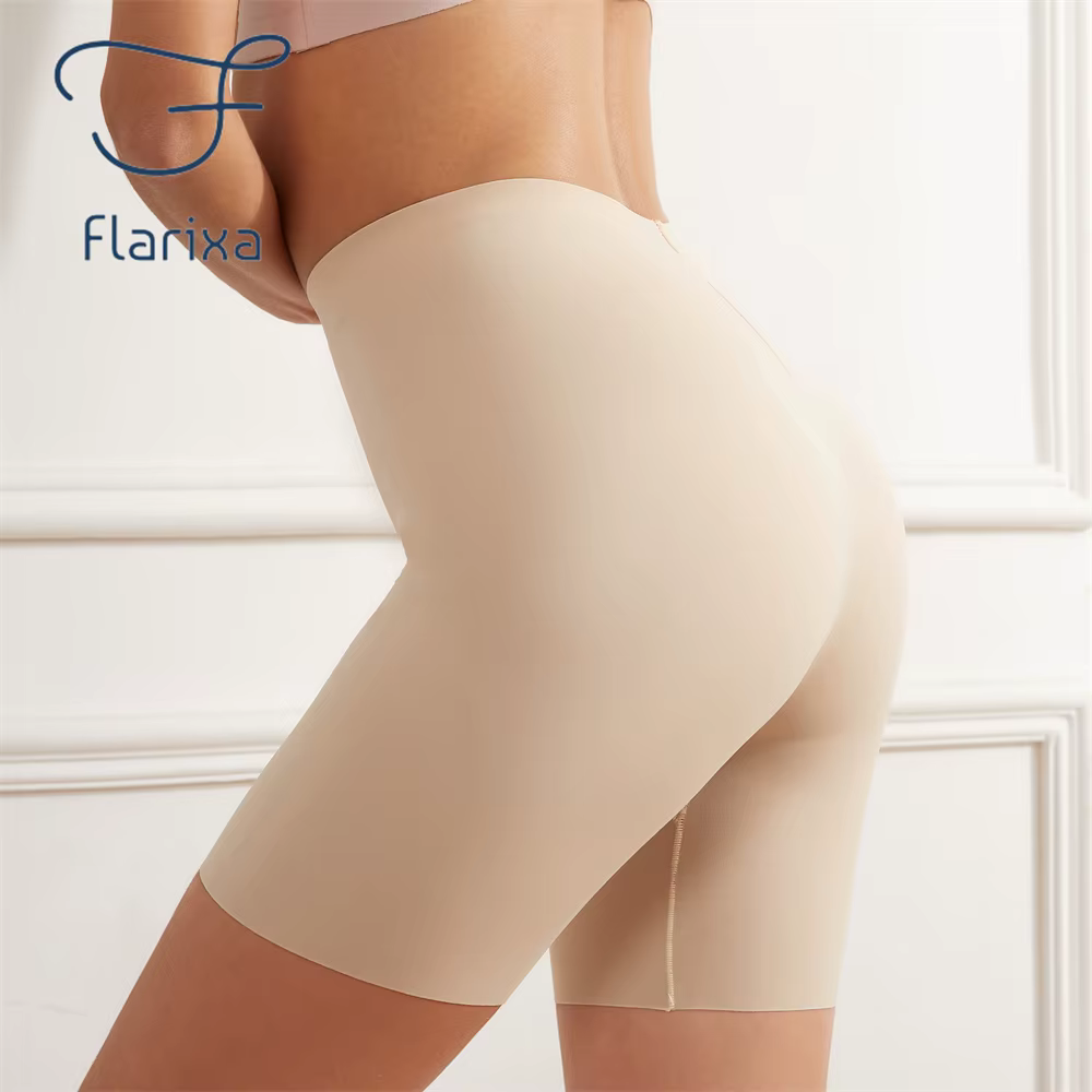 Flarixa-Culotte short taille haute sans couture pour femme