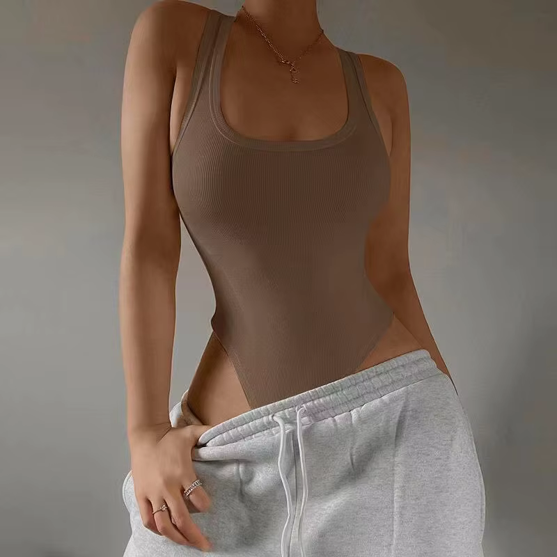 Body en tricot sans manches pour femmes